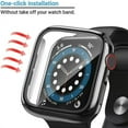 thumbnail image 4 of CIRUTVAL 2pack Tempered Glass Case for Apple watch 44mm 45mm 41mm 42mm 38mm 40mm for Women Men, Screen Protector Full Protective Hard PC Bumper Case Face Cover for iWatch Series 8 7 SE 6 5 4 3 2 1, 4 of 9