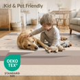 thumbnail image 4 of ODIKA 4'x6' Warm Taupe Modern Geometric Abstract Washable Area Rug Contemporary Minimalist Rectangular Blocks Diamond Pet Friendly, Non-Shedding for Bedroom, Reading Nook, 4 of 7