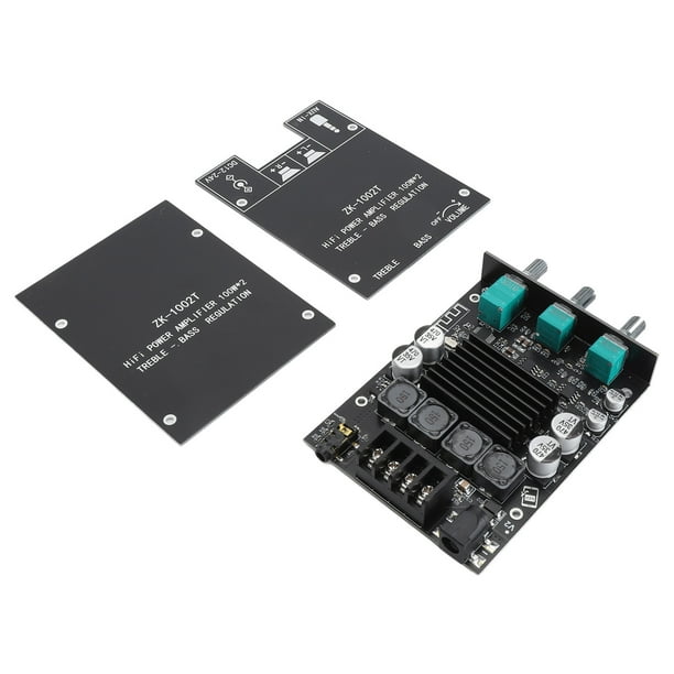 Tablero de Amplificadores, TPA3116d2 Potente 2x100W Amplificador de Amplificador Treble y Control de Bajo para Altavoces Caseros