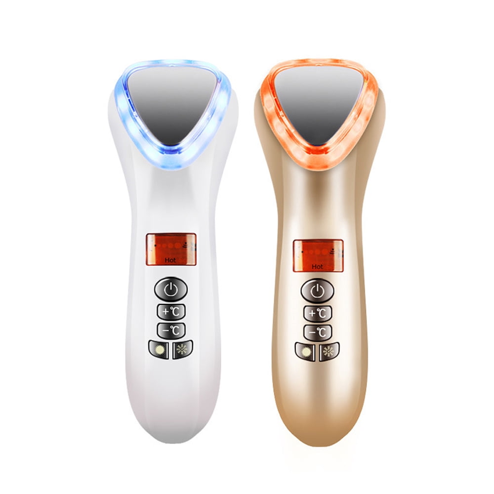 Ultrasonic Cold Skincare Instrument for Nutrients Absorption Tissue Cleansing Pon LED Light Face Lifting Massage Machine