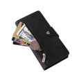 thumbnail image 6 of Nalacover For Samsung Galaxy S22 5G Zipper Wallet Case,360 Protection Stylish PU Leather Shockproof Magnetic Flip Holder 6 Card Slots and 2 Cash Pockets Cover with Detachable Wrist Strap,Black, 6 of 15
