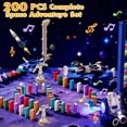 thumbnail image 3 of Sunforu 200PCS Domino Train Toy Set for Kid Age 3-8, Automatic Dominoes Building Stacking Toy with Rocket Launcher & Airplane, Montessori Educational Birthday Gift for Boy Girl, 3 of 9