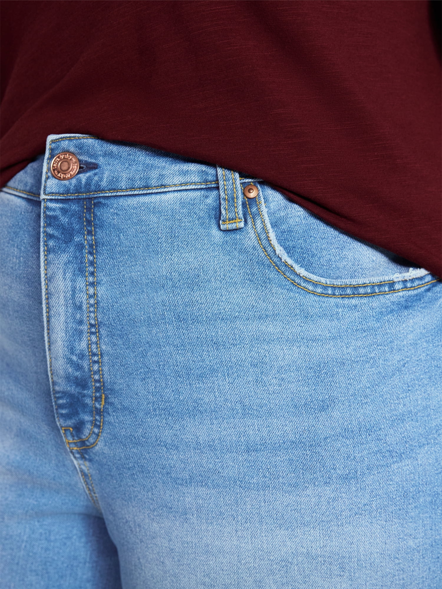 Terra & Sky Women's Plus High Rise Straight Jeans, Sizes 16W-28W