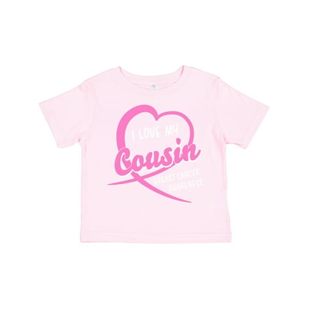 

Inktastic I Love My Cousin Breast Cancer Awareness Pink Ribbon Gift Toddler Boy or Toddler Girl T-Shirt