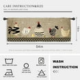 thumbnail image 3 of Rooster Farmhouse Kitchen Curtain Valance 54W x 18H Rod Pocket Rustic Farm Chicken Rural Country Plaid Window Treatment for Living Room Bedroom Bathroom Laundry, 3 of 6