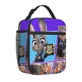 thumbnail image 3 of Zootopia Insulated Lunch Bag Cartoon Backpack, Reusable Thermal Cooler Tote for School Picnic Travel, Water Resistant Zipper Lunch Box Carry Bag Large Capacity Reusable Cooler Bag 11488-A10, 3 of 6