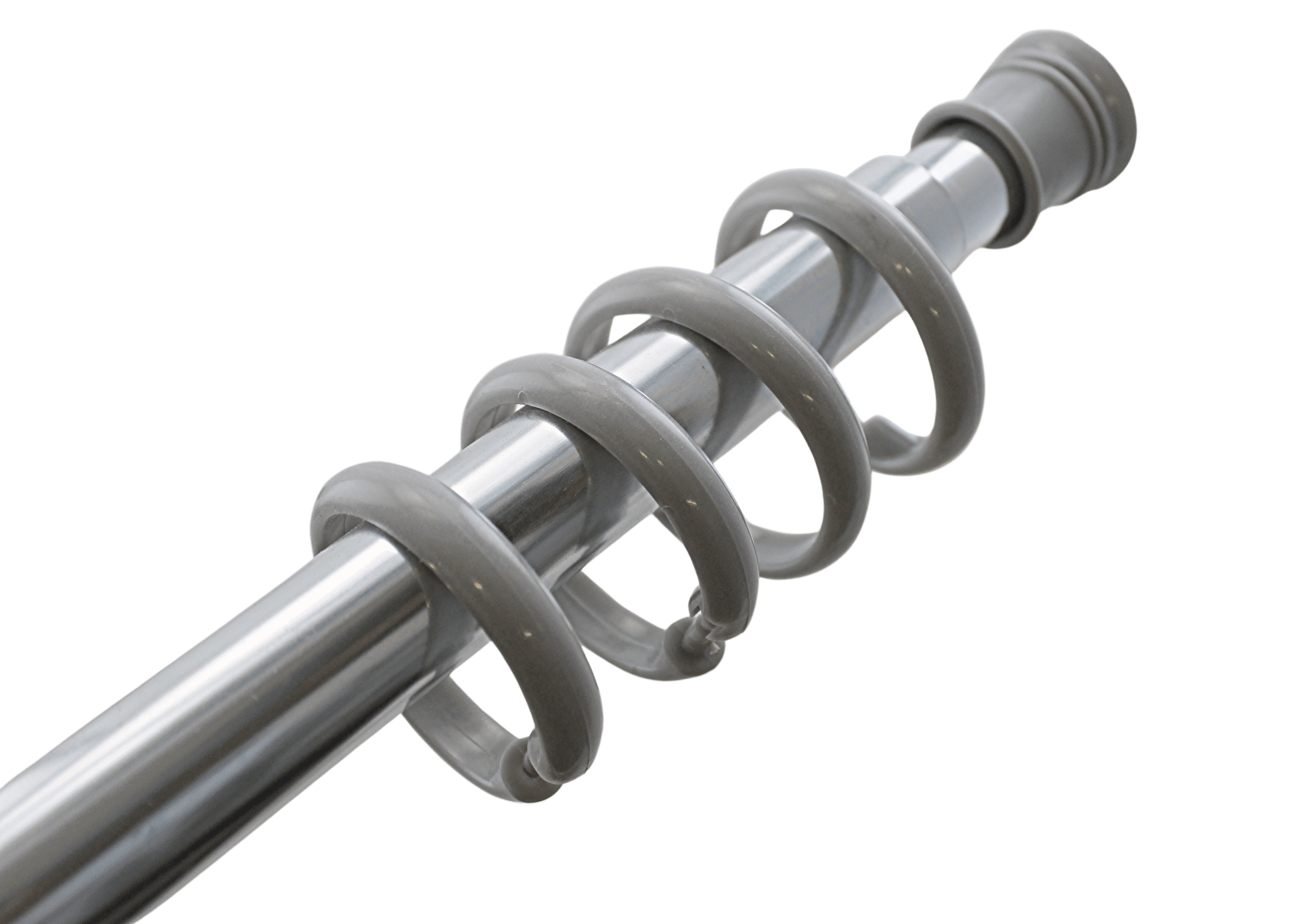 Dependable Industries 2-Pack Shower Curtain Ring Set - 24 Total Clear Plastic Locking Oval Hooks, Easy Snap Closure