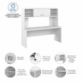thumbnail image 3 of Echo 72W Computer Desk with Hutch in Pure White - Engineered Wood, 3 of 5