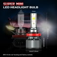 thumbnail image 3 of For Nissan Maxima 2009-2015 H11 9005 LED Headlight Hi-Lo H8/H11 Fog Light Bulbs Kit 6-Packs, 3 of 13