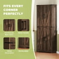 thumbnail image 6 of 71" Corner Kitchen Pantry Cabinet with 4 Doors, Adjustable Shelves, Drawer & Door Shelves, Farmhouse Storage Cupboard for Kitchen or Living Room, 6 of 8