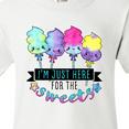 thumbnail image 4 of Inktastic I'm Just Here for the Sweets with Spun Sugar Candy Youth T-Shirt, 4 of 5