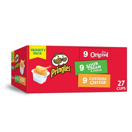 Pringles Snack Stacks Potato Crisps Chips, Flavored Variety Pack 19.3 Oz 27 Ct