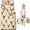Rooster and Fowl Cream Pattern, variant on Rooster and Chick Brown Pattern Teens Toddler Nap Mat with Pillow, Sleeping Mat Bag for Preschool Daycare 59"x22"