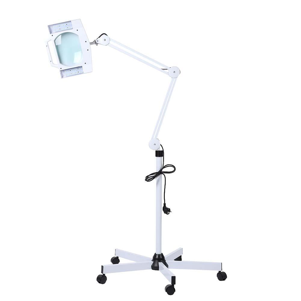 LHCER Magnifier Lamp, LED 5X Lighted Magnifier Light Stand, Magnifier