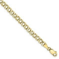 thumbnail image 3 of 14K Yellow Gold 4.3mm Semi-Solid Curb Link Chain, 3 of 6