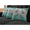 thumbnail image 5 of Ambesonne Modern Throw Pillow Cover 4 Pack, Minimalist Boho, 18", Teal Grey, 5 of 5