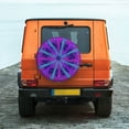 thumbnail image 7 of DouZhe Waterproof Spare Tire Cover, Abstract Tie Dye Prints Adjustable Wheel Covers Fit for Jeep Trailer RV SUV Car, 15 inch, 7 of 7
