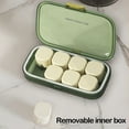 thumbnail image 4 of Plastic Portable Storage Box, 8-Compartment Sealed Organizer for Vitamins, White, 5.19x3.42x1.14in, Moisture-Proof & Easy to Clean, 4 of 6