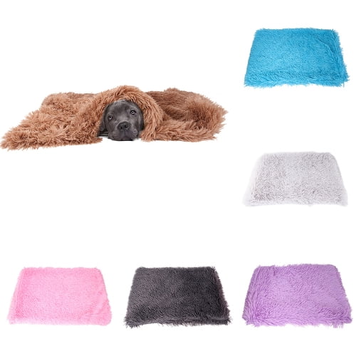 Visland Dog Cat Blanket, Solid Color Soft Cozy Fluffy Plush Winter Warm Pet Sleeping Bed Carpet Mat Cushion Shag Throw Blanket for Puppy Kitten Small Medium Large Dogs