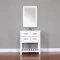 thumbnail image 1 of Manhattan 30" Single Contemporary Bathroom Vanity Set in White with Mirror, 1 of 5