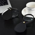 thumbnail image 4 of Pocket Magnifier Loupe 10X Triple Folding Magnifying Glass Jewelry Eye for Gemstone Coin Stamp Reading-black, 4 of 5