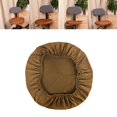 thumbnail image 4 of Detachable Stretchable Dining Chair Seat Cover for Wedding Banquet Party Decorations, for 35-50cm (13.8-20 ) Diameter , Coffee, 4 of 8