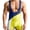 #0352-Yellow, variant on Men Color Block High Stretch Quick Dry Wrestling Singlet Sleeveless Bodysuit Tight Athletic Unitard Shorts Red XL Gift