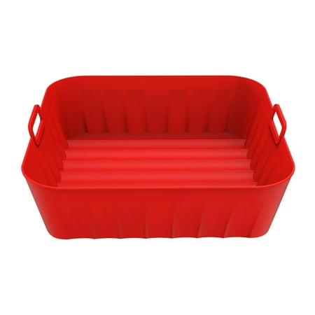

Jocestyle Silicone Air Fryers Basket Heat-insulation Baking Tray for Kitchen (Red)