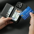 thumbnail image 3 of Funda para portatarjetas Flip Clip para teléfono celular PU Ranuras para tarjetas Funda magnética a prueba de golpes para iP14 Pro Zhivalor CPB-SSW1058-1, 3 of 5