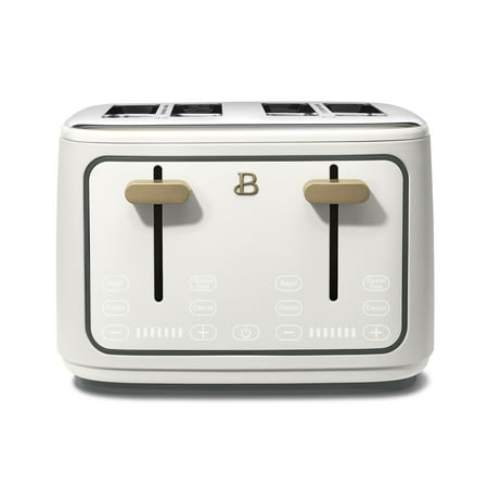 Beautiful 4-Slice Toaster with Touch-Activated Display  White Icing by Drew Barrymore