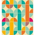 thumbnail image 3 of Ambesonne Retro Duvet Cover Sets, Funky Mosaic Forms, 2-Twin, Multicolor, 3 of 3