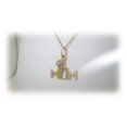 thumbnail image 4 of Mom Diamond Necklace Natural #1 Mom 14K Solid Gold Mothers Pendant 18", 4 of 7
