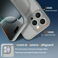 thumbnail image 3 of ELEHOLD Slim Magnetic Mag-Safe Case for iPhone 14 Pro Max, Shockproof Matte Protective Drop Protection Anti-Fingerprint Grip Camera Lens Bumper Case Cover with Screen Protector,Gray, 3 of 6