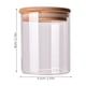 thumbnail image 2 of Frasco de vidrio transparente de 175ml, recipiente sellado para almacenamiento de alimentos, para té suelto, café, grano, azúcar y sal (6,5*8CM, con tapa de bambú), 2 of 8