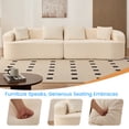 thumbnail image 2 of ZAFLY 113”w Oversized Sofa, Deep Seat Cloud Couch with 4 Cushions, Modern Curved Couch for Living Room, No Assembly Required - Beige, 2 of 10