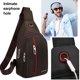 thumbnail image 4 of Bolso bandolera, bolso de viaje para hombro en el pecho, bolso de día informal, para hombre y mujer, con orificios para auriculares, resistente al agua, 4 of 5