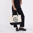 thumbnail image 2 of HIFA Initial Tote Bag for Women, Personalized Canvas Tote Bag - Two-Tone, Zipper Closure, Inner Pocket, Organic Cotton, Sturdy - Multipurpose Shoulder Bag Suitable for Shopping, Grocery, Beach, Travel, 2 of 5