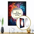 thumbnail image 3 of Designart "Vibrant Rotation II" Abstract Spirals Mirror Wall Decor - Modern Multi-Color Abstract Large Mirror For Wall Art Decor - 32" x 24" Inch, 3 of 5