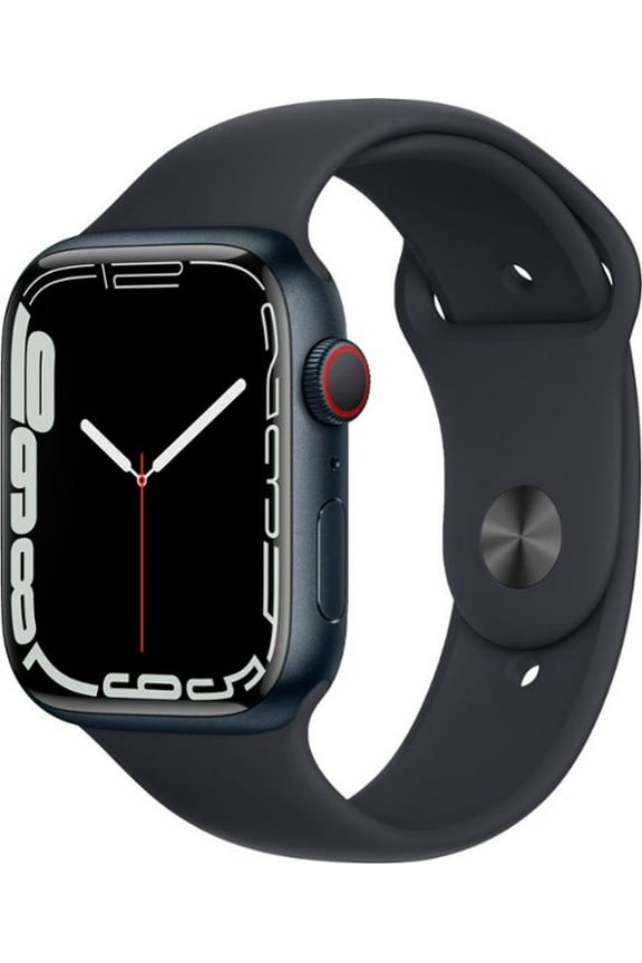 Pre-Owned Apple Watch Series 7 41mm GPS + Cellular Unlocked - Midnight Aluminum Case - Midnight Sport Band (2021) - Fair