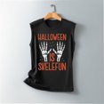 thumbnail image 4 of Camiseta sin mangas de Halloween para mujer, camiseta sin mangas con estampado gráfico divertido de playa de verano para adultos, blusa Fridja  gh963, 4 of 6
