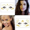 thumbnail image 4 of 12 hojas de pegatinas de tatuaje facial, tatuaje temporal, joyas faciales para mujeres y niñas, maquillaje, fiestas de disfraces de bailarina, 4 of 5