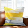 thumbnail image 3 of Yellow Grey Ombre Pillow Covers 16x16 Inch, Oil Painting Modern Abstract Art Linen Pillowcase with Invisible Zipper, Decorative Throw Pillow Covers Cushion Case for Couch Sofa Bed Living Room, 3 of 9