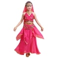 thumbnail image 2 of WERYOUNG Girls Dance Outfits Kids Belly Dance Performance Dress Children Stage Wear Sets Trendy Clothing Sets 7-10 Years, 2 of 5