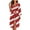 Red White Stripes, variant on Reindeer Long Robes for Women Candy Canes V-Neck Bathrobes Christmas Long Sleeve Robe Size XL Ladies Sleepwear Nightgown Red Dressing Gown with Waist Belt
