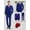 Blue, variant on 4pcs Suit - Stylish And High Quality for Weddings, Parties Or Formal Events - Classic Lapel Tuxedo, Stylish Tie, Classic Lapel Blazer, Adjustable Vest, Formal Suit Trousers, 4pcs Assortment