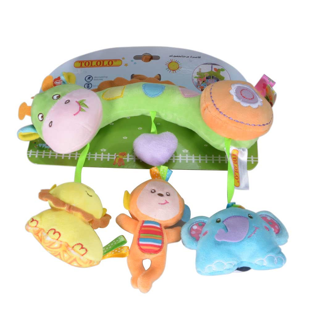 baby bed with hanging toys