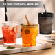 thumbnail image 5 of Vaso de agua de 400ml, botella de agua con pajita y tapa sellada para llevar, taza de café de vidrio, taza de té helado, 5 of 5