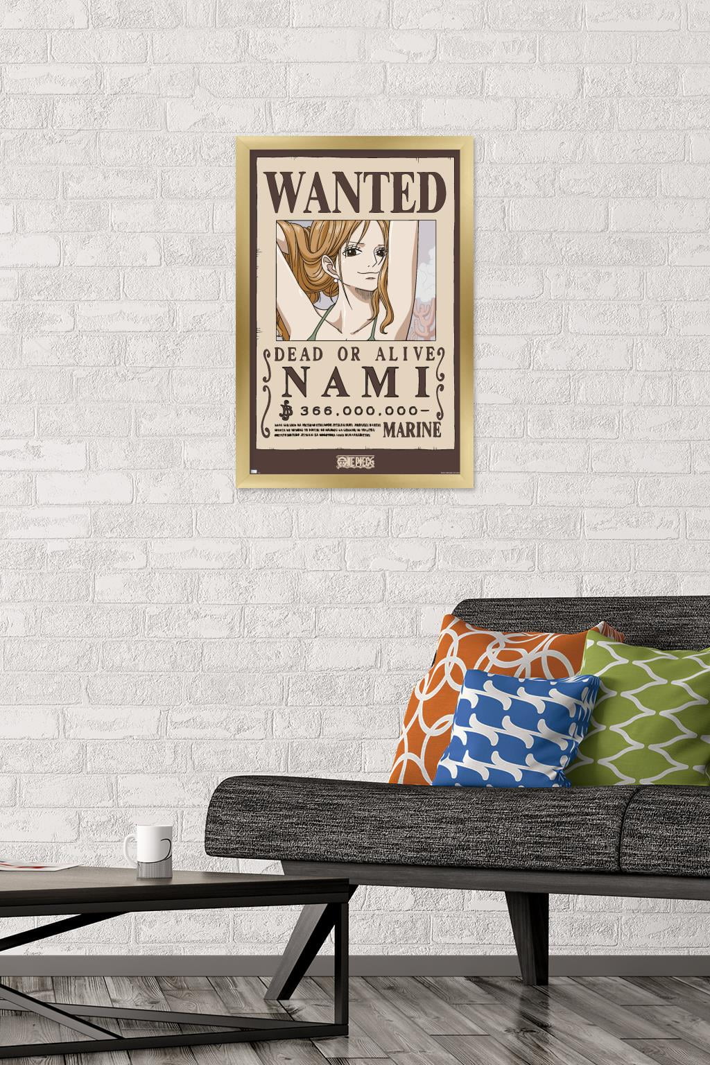 One Piece - Nami Wanted Poster Wall Poster, 14.725" x 22.375" Framed