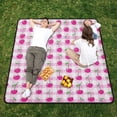 thumbnail image 2 of Cherry on Gingham Picnic Blankets Extra Large 78"x78" Beach Blanket Waterproof Sandproof Outdoor Mat for Camping Travel Park, 2 of 6