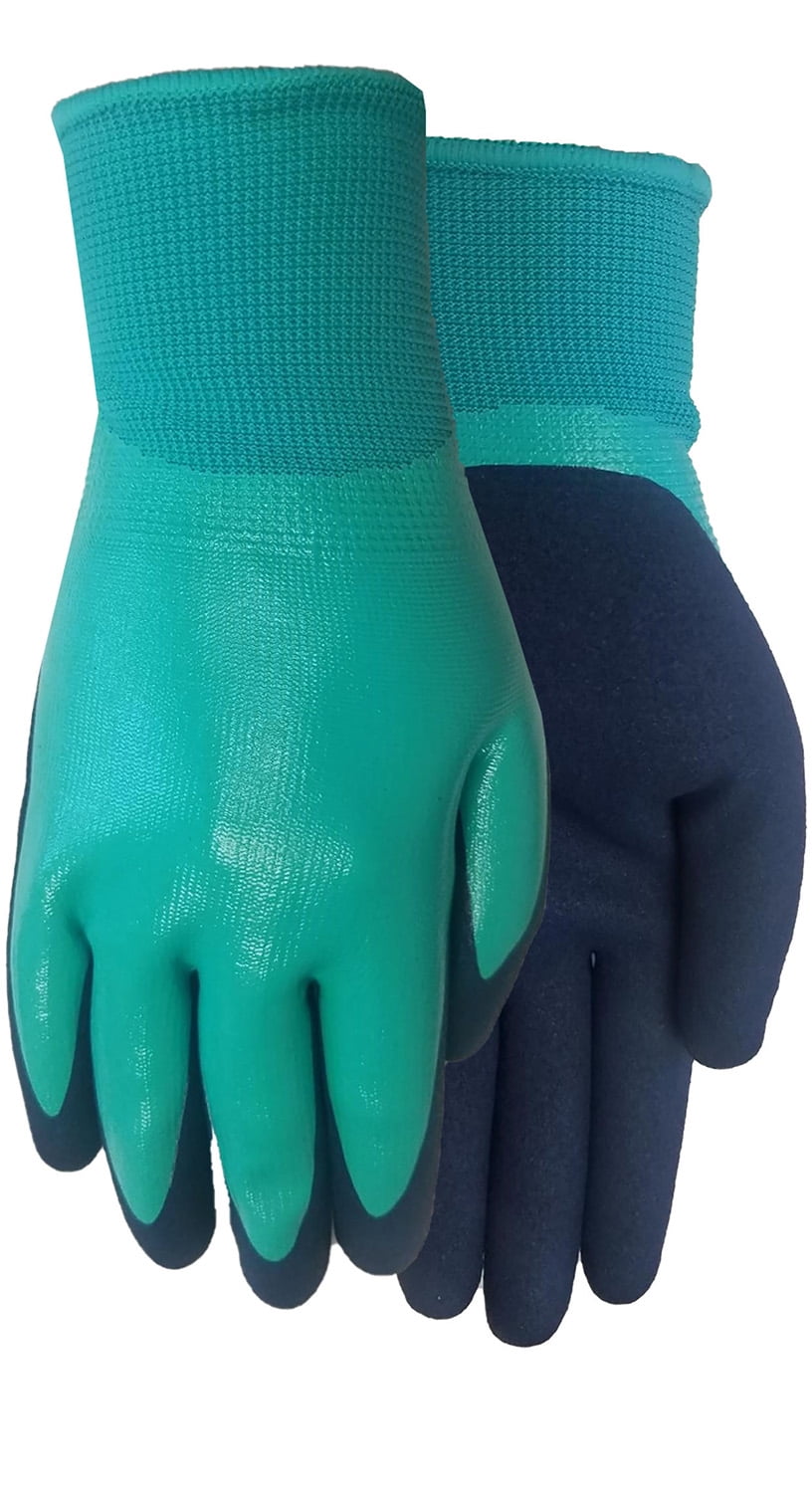 Expert Gardener Ladies Teal Water Resistant Gripping Glove, Size Medium